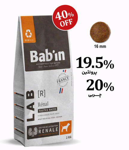 غذای سگ با مشکلات کلیوی Babin