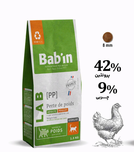 غذای گربه بالغ با اضافه وزن بابین