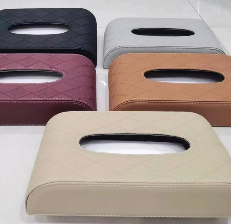 جای دستمال کاغذی چرم ساده