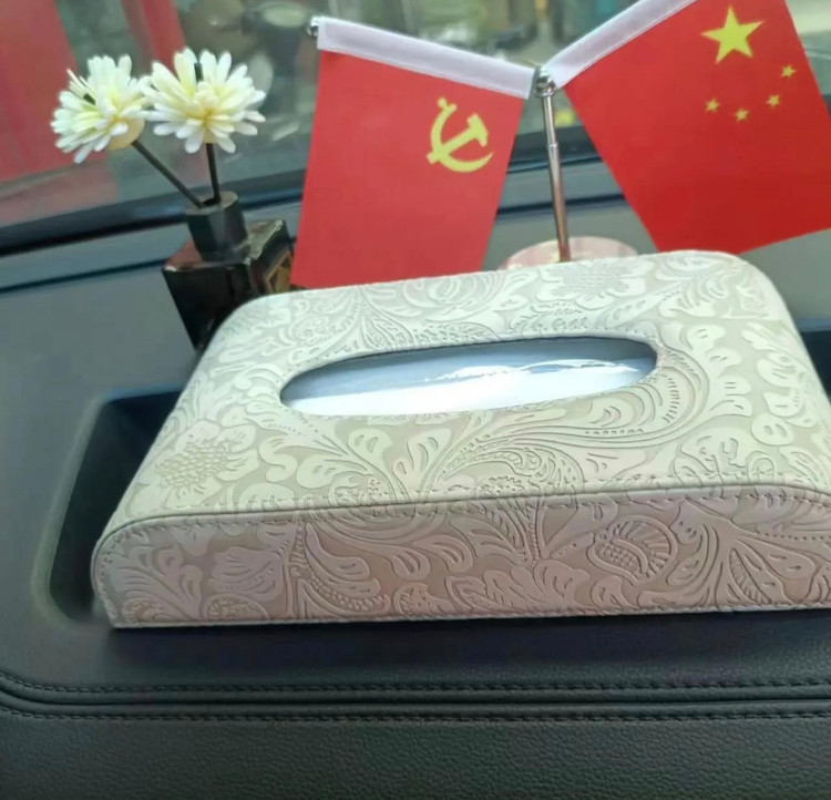 جای دستمال کاغذی چرم